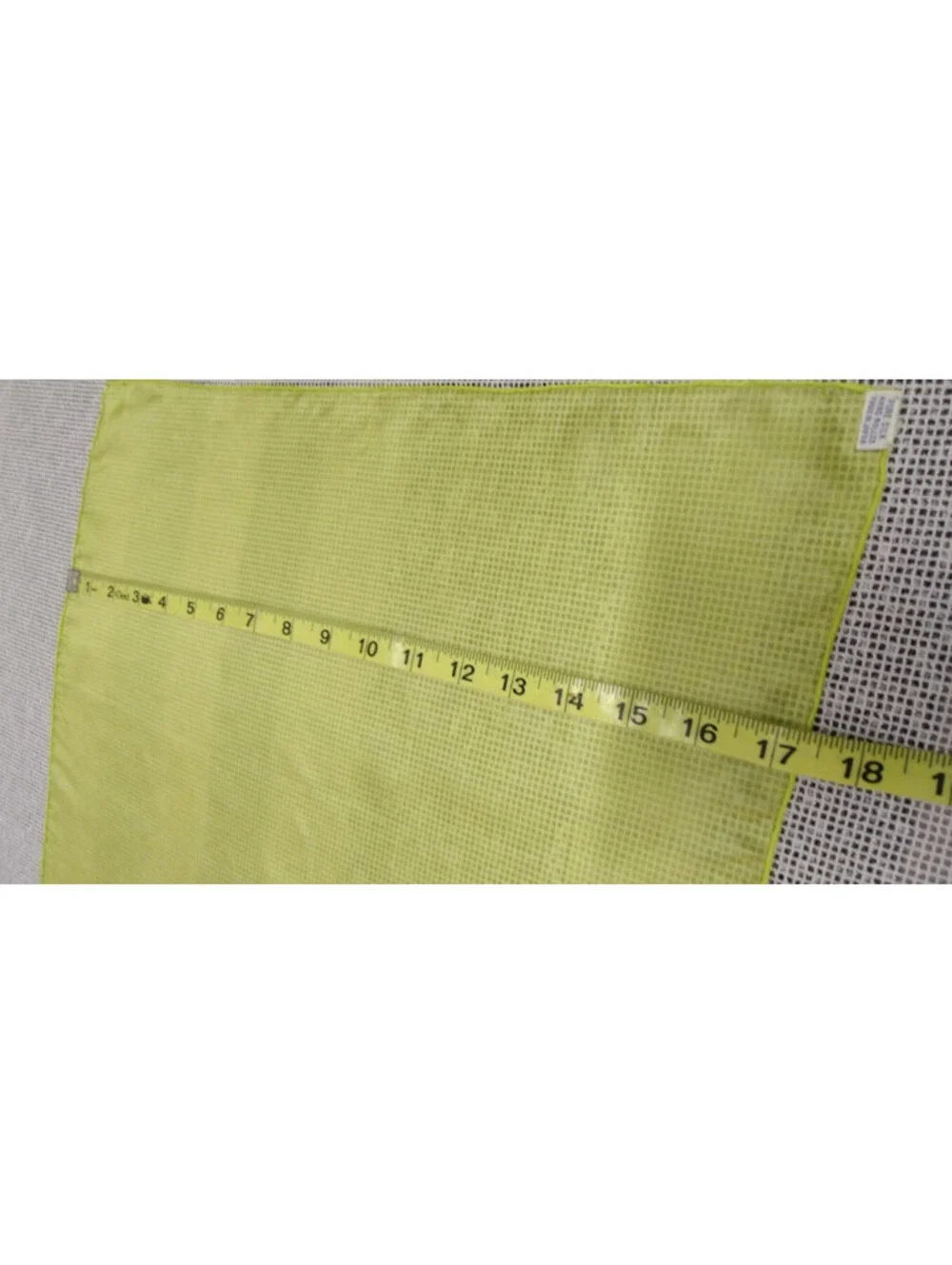 Vintage 1950s 40s PURE SILK HANDKERCHIEF SCARF Neon Chartreuse Vibrant Japan 50s